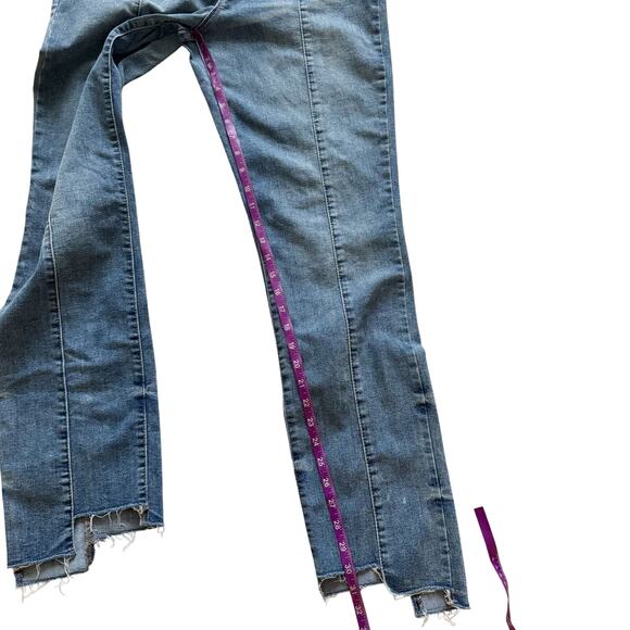 LOGO Lori Goldstein Jeans Women Size 14T Blue Straight Raw hem Cabincore Casual - Picture 9 of 12